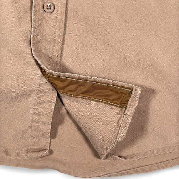 Vintage Deerskin Shirt Adult MEDIUM Brown Flannel Workwear Hunting USA Made 70s - Picture 8 of 12